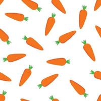 Carrots seamless pattern on white background. vector