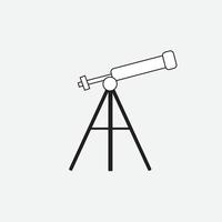 telescopio para buscar en la vista espacial y mirar el icono de la herramienta vector