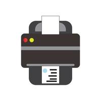 impresora moderna para copia de imagen de documento de impresión para ilustración de vector de hogar y oficina