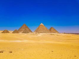 Pyramids at Giza, Egypt, from the plateau to the south of the complex photo