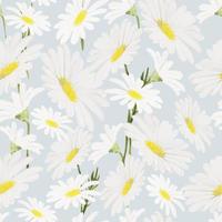 Modern watercolor vector pattern daisies, great design for any purposes.