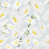 Modern watercolor vector pattern daisies, great design for any purposes.