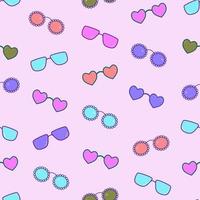 Stylish seamless pattern multicolored sunglasses, great design for any purposes. vector