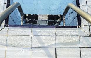 Metal pool ladder photo