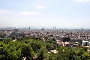 una vista de barcelona en españa foto