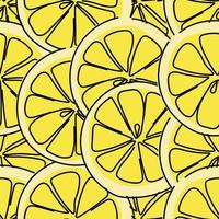 Seamless vector pattern with lemons.