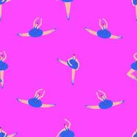 Vintage seamless vector background with ballerinas.