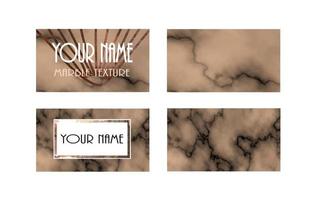 A set of business cards with a marble texture. To represent the construction business, the business related to the design of furniture, kitchens vector