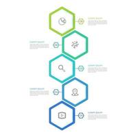 Modern infographic Timeline template can be used for workflow layout, diagram, number options, web design. Infographic business concept with 5 option, parts, steps or processes. vector