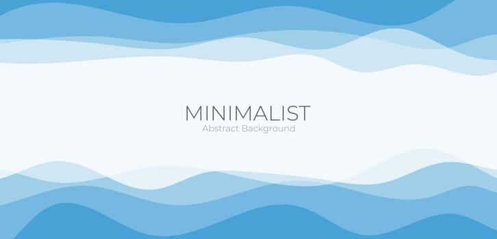 Abstract blue wavy background. minimal background. vector