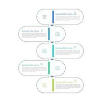 Modern infographic Timeline template can be used for workflow layout, diagram, number options, web design. Infographic business concept with 5 option, parts, steps or processes. vector