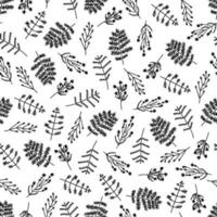 Retro rustic seamless pattern with seamless pattern rustic plants for wallpaper design. vector