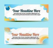 Abstract Banner template design for your business venture. vector