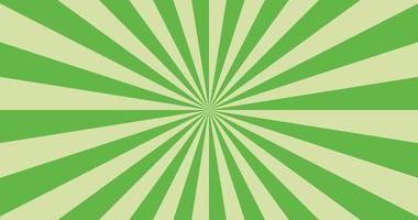 Abstract explosion background in gradient green color. Asian style glare effect. Sunshine sparkle pattern. Vector illustration of a radial ray. Narrow beam. For backdrops, posters, banners, covers.