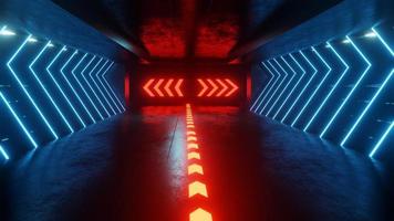 3d rendering neon glow sci fi futuristic background photo