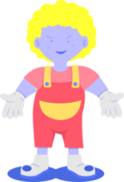a yellow head kid standing showing hands png