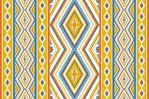 patrón geométrico étnico sin costuras. decoración de flores estilo azteca a rayas. diseño para fondo, papel tapiz, ilustración vectorial, tela, ropa, batik, alfombra, bordado. vector