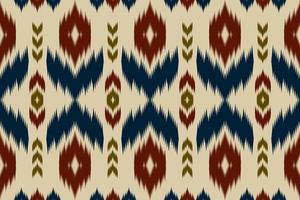 Abstract ethnic pattern art. Ikat seamless pattern in tribal, folk embroidery, and Mexican style. Geometric striped. Design for background, wallpaper, vector illustration, fabric, clothing, carpet.