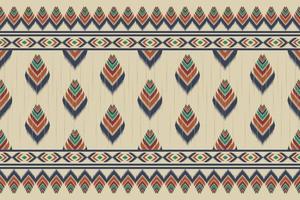 arte abstracto étnico ikat. patrón sin costuras en tribal. estilo mexicano a rayas. diseño para fondo, ilustración, envoltura, ropa, batik, tela, bordado. vector
