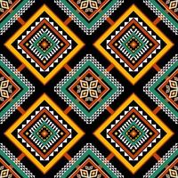 patrón geométrico étnico sin costuras en tribal. diseño para fondo, papel tapiz, ilustración vectorial, tela, ropa, alfombra, bordado. vector