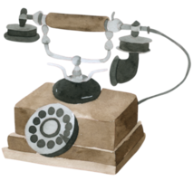 acuarela telefono antiguo png