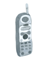 Old Telephone watercolor png