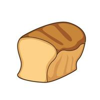 Vector bread icon. Illustration of sliced bread. whole wheat bread isolated on white background. bakery symbol