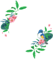 Flower wreath watercolor hand paint png