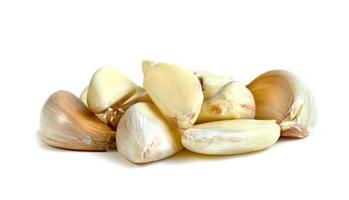 garlic isolated on white background photo