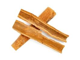 cinnamon sticks isolated on white background photo