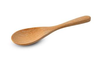 wooden spoon isolated on white background ,include clipping path photo