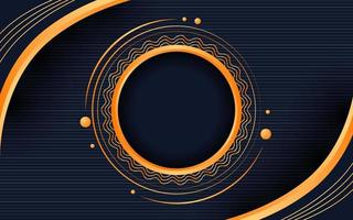 Realistic black backgrounds with circular frames vector