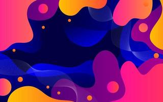 Colorful drawn abstract fluid background vector