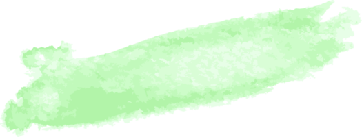 trazo de pincel de acuarela verde png