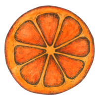 orange akvarell element png