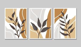 Hand drawn flat design boho wall art design vector