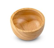 Wooden bowl isolated on white background ,include clipping path photo