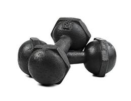 dumbbells isolated on white background photo