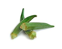 okra isolated on white background photo