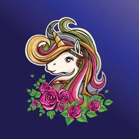 Unicorn design vector and illustration for tshirt design and other