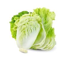 Fresh chinese cabbage leaf isolated on white background ,Green leaves pattern photo