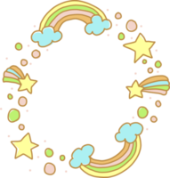 sky and galaxy wreath png
