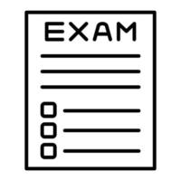Exam Line Icon vector