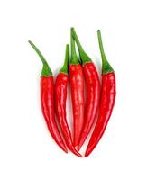 red chili pepper isolated on white background photo