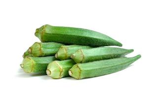 okra isolated on white background photo