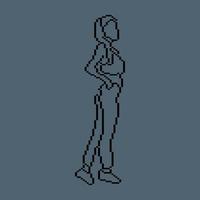 Pixeled human element vector