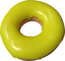 Yellow Donut 3D Illustration png