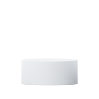 Pantalla de soporte de podio en blanco blanco 3d. pedestal minimalista o escena de exhibición para el producto actual y maqueta