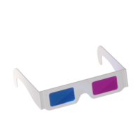 realistische illustration der stereobrille des papiers 3d png