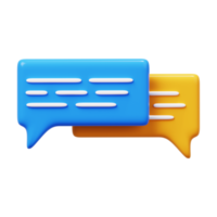 mensajes de burbujas de conversación. icono de chat. renderizado 3d png